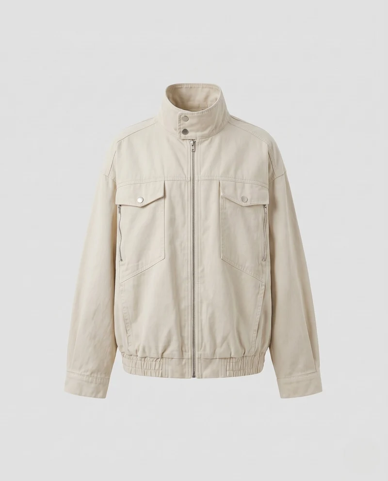 Herren Lässige Baumwolljacke Nord Taschen