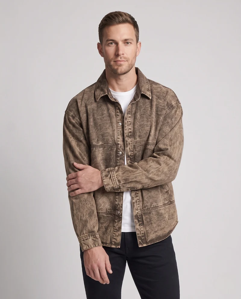 Herren Lässige Jeansjacke Nord Taschen