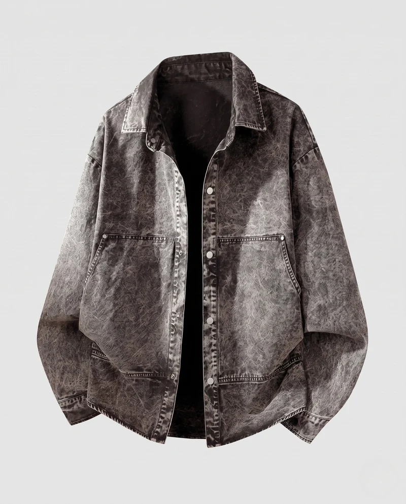 Herren Lässige Jeansjacke Nord Taschen