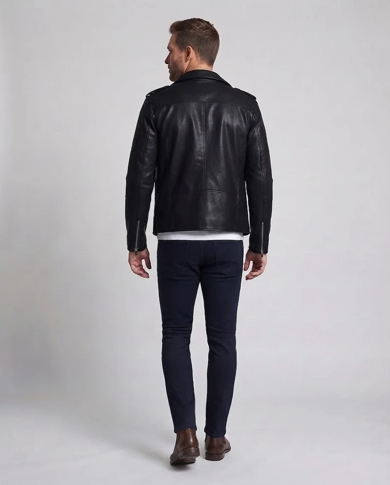 Herren Modische Bikerjacke Nord Taschen