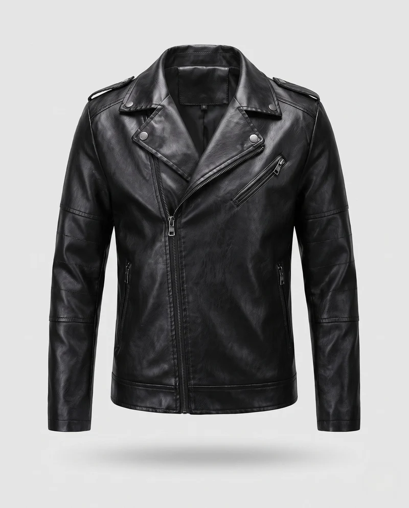 Herren Modische Bikerjacke Nord Taschen