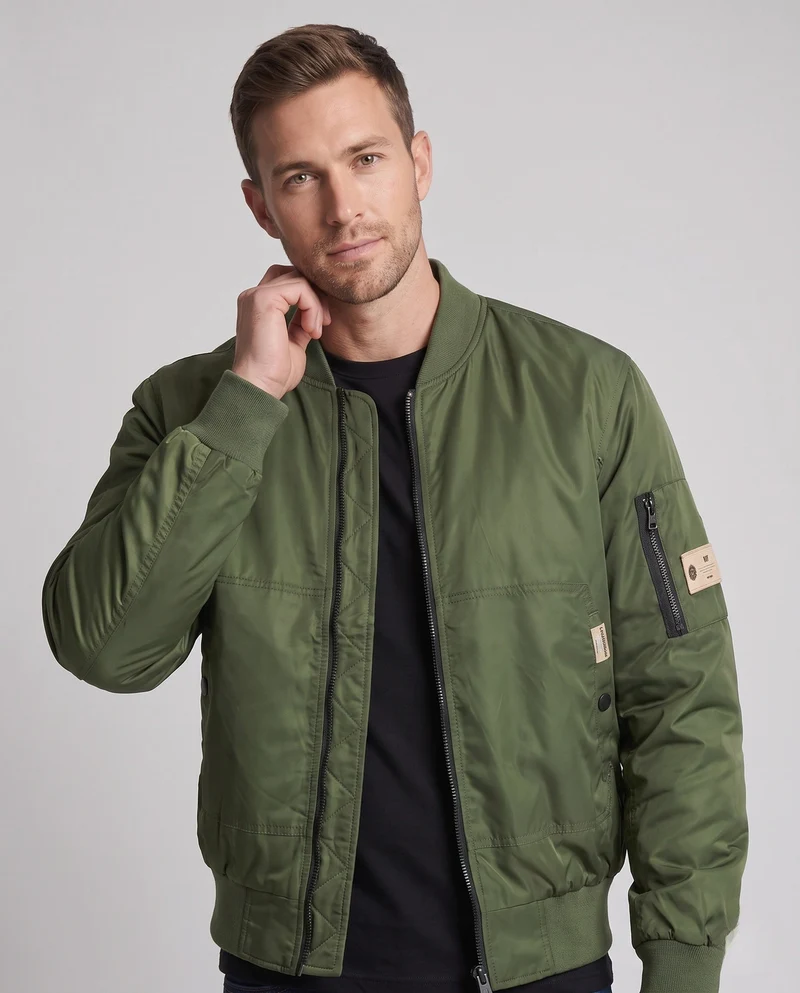 Herren Modische Bomberjacke mit seitlichen Taschen Nord Taschen
