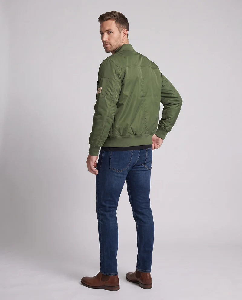 Herren Modische Bomberjacke mit seitlichen Taschen Nord Taschen