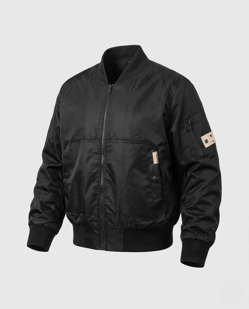 Herren Modische Bomberjacke mit seitlichen Taschen Nord Taschen