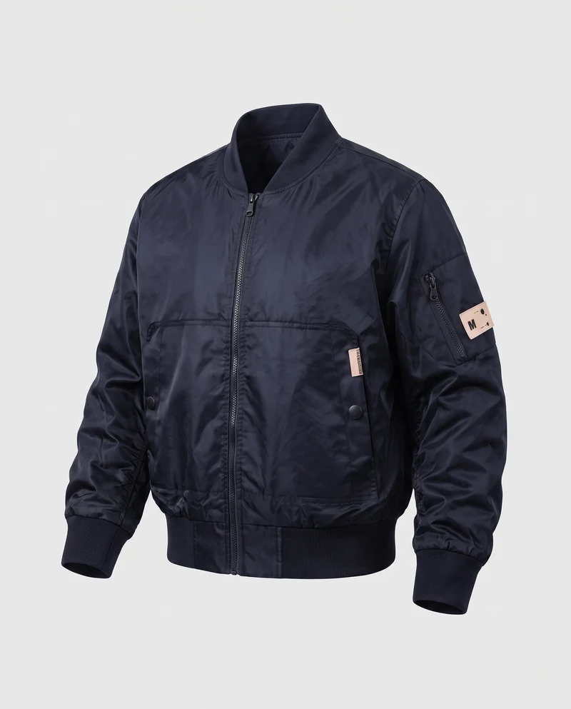 Herren Modische Bomberjacke mit seitlichen Taschen Nord Taschen
