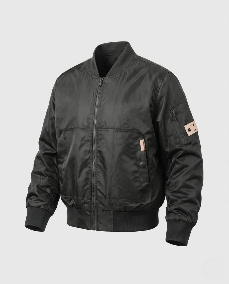 Herren Modische Bomberjacke mit seitlichen Taschen Nord Taschen