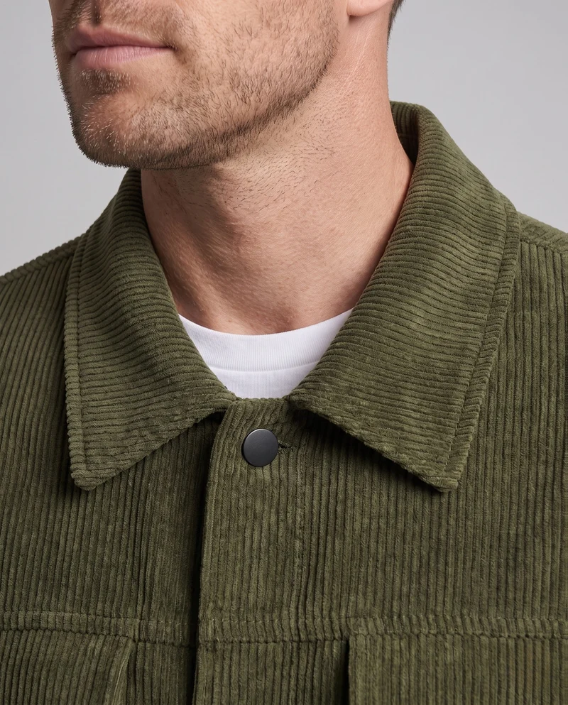 Herren Modische Cordjacke mit fleecegefüttertem Innenleben Nord Taschen