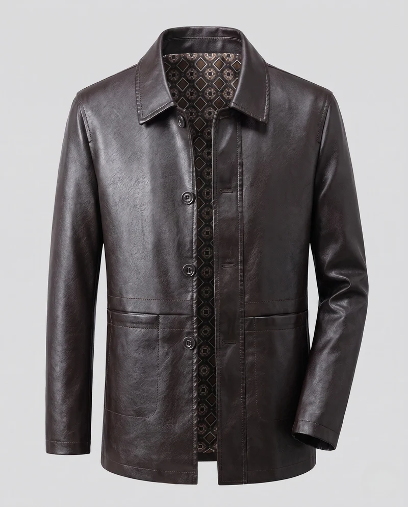 Herren Modische Kunstlederjacke Nord Taschen 1787797587