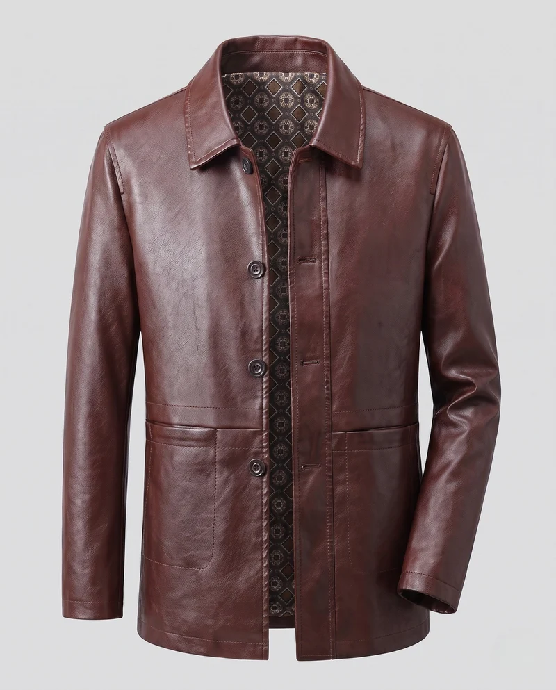 Herren Modische Kunstlederjacke Nord Taschen 1787797587