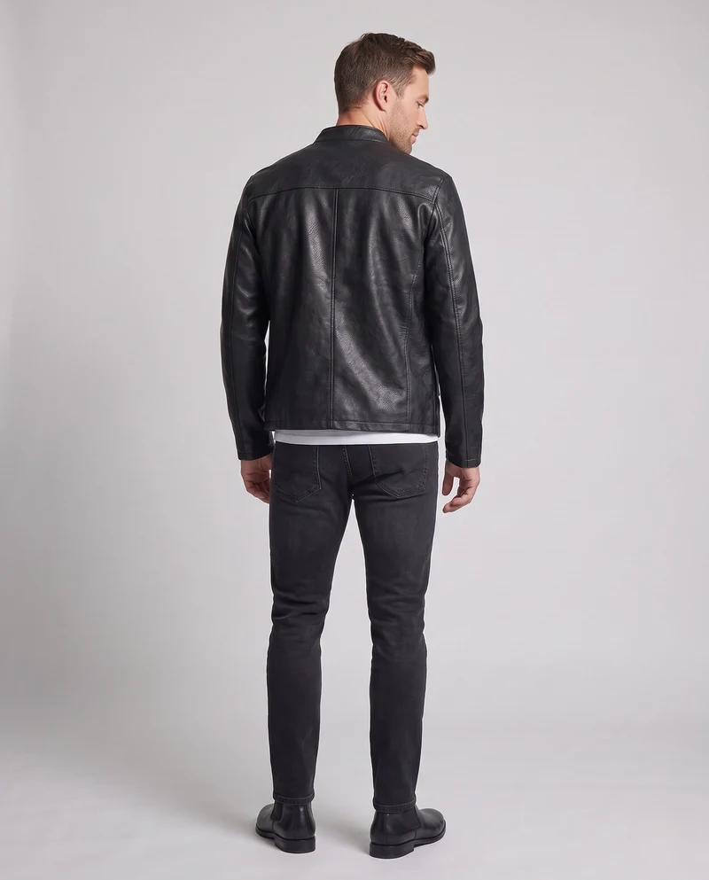 Herren Modische Lederjacke Nord Taschen