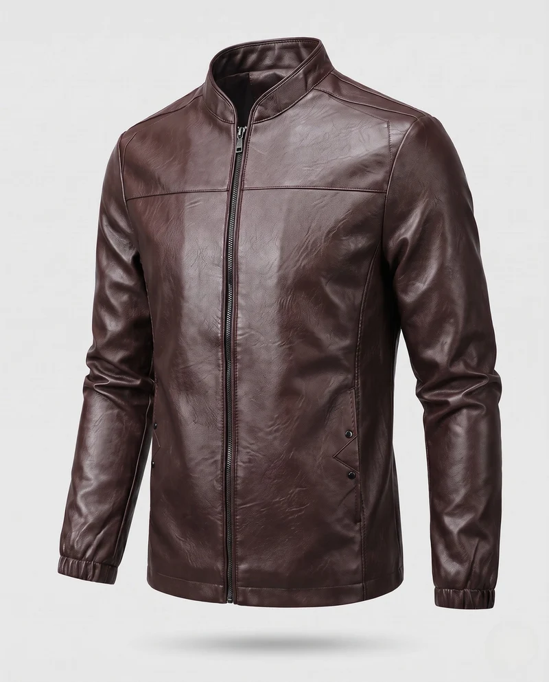 Herren Modische Lederjacke Nord Taschen