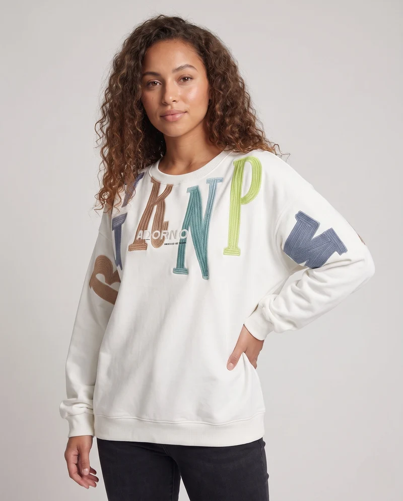 Damen Freizeitpullover mit kreativem Logo-Design Nord Taschen