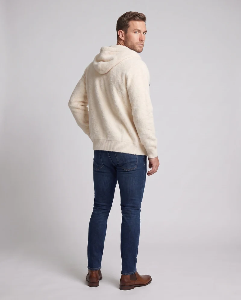 Herren Cozy Zip Hoodie mit grafischem Muster Nord Taschen