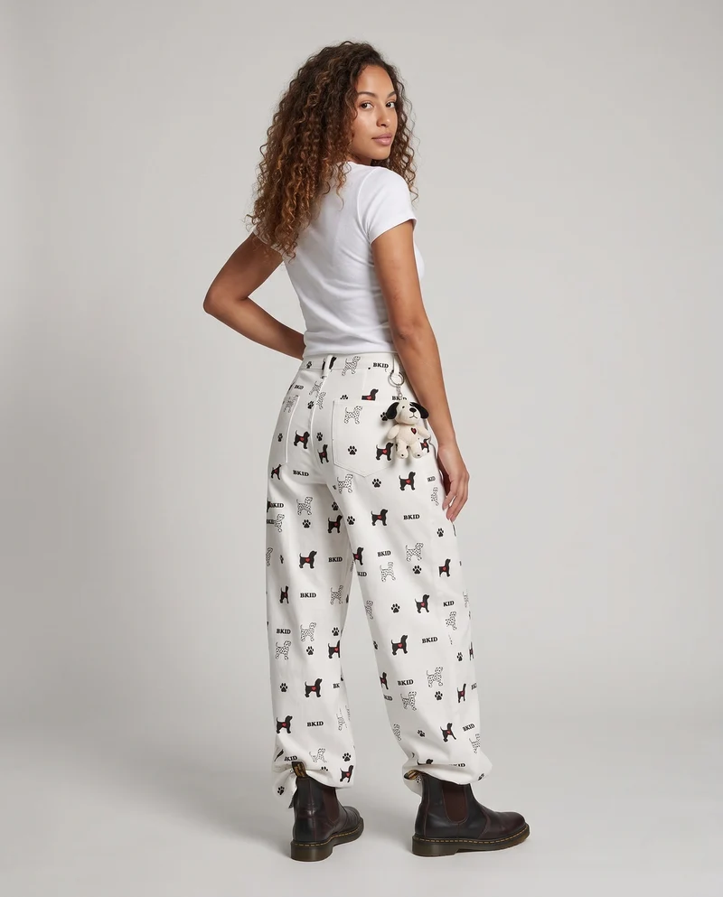 Frauen Lustige und Bequeme Locker Sitzende Hose Nord Taschen
