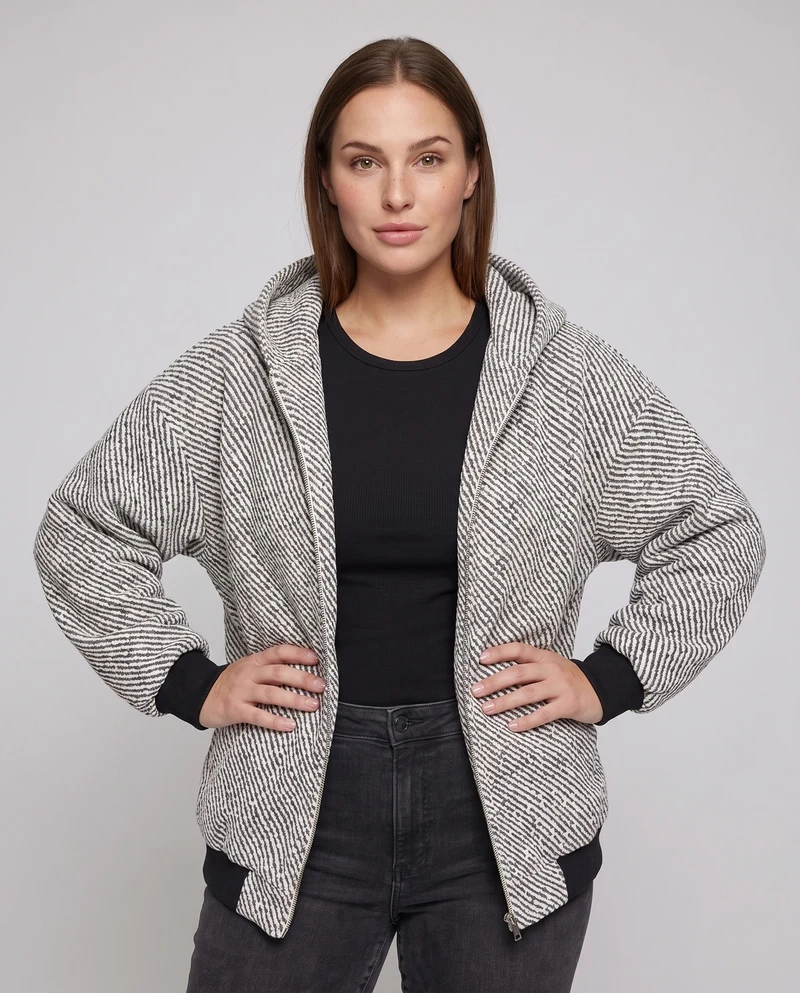 Unisex Oversize Teddy-Fleece-Hoodie mit durchgehendem Reißverschluss und aufgesetzten Eingrifftaschen