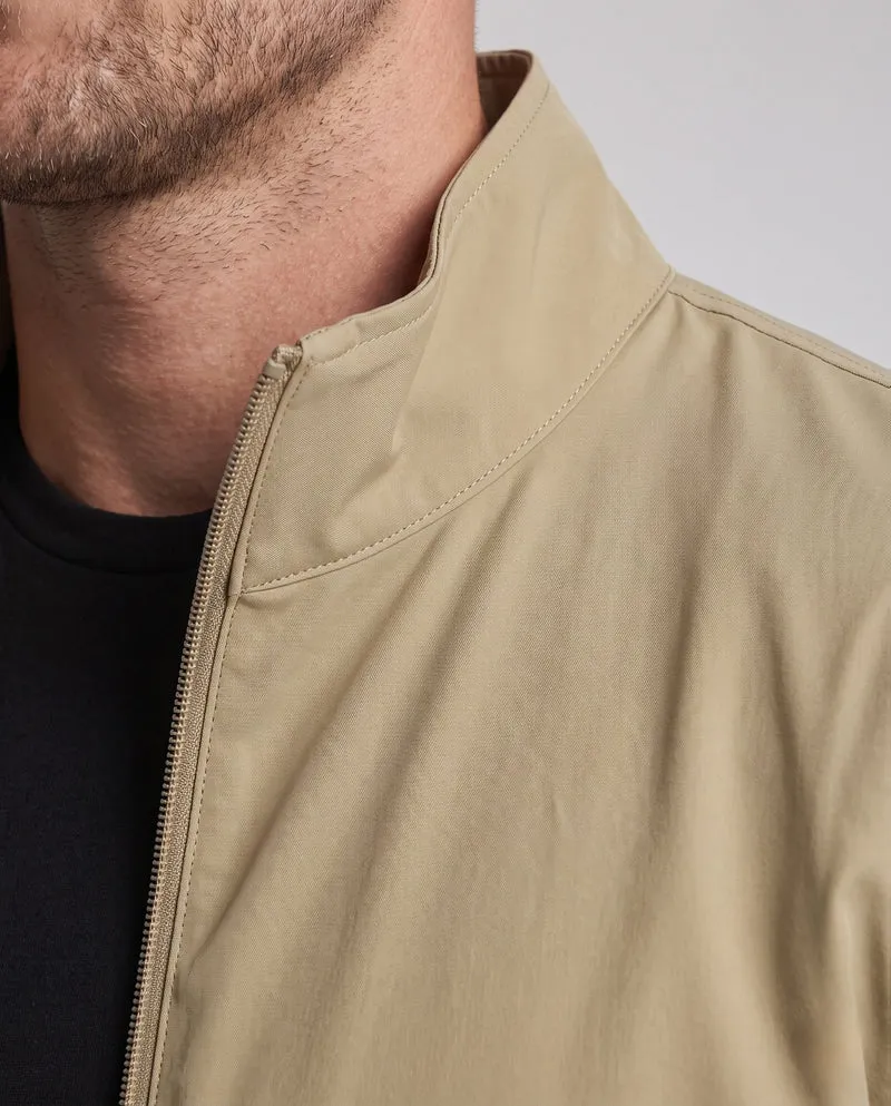 Unisex Ultraleichte Zip-Übergangsjacke mit Stehkragen, Reißverschlusstaschen & windabweisendem Material