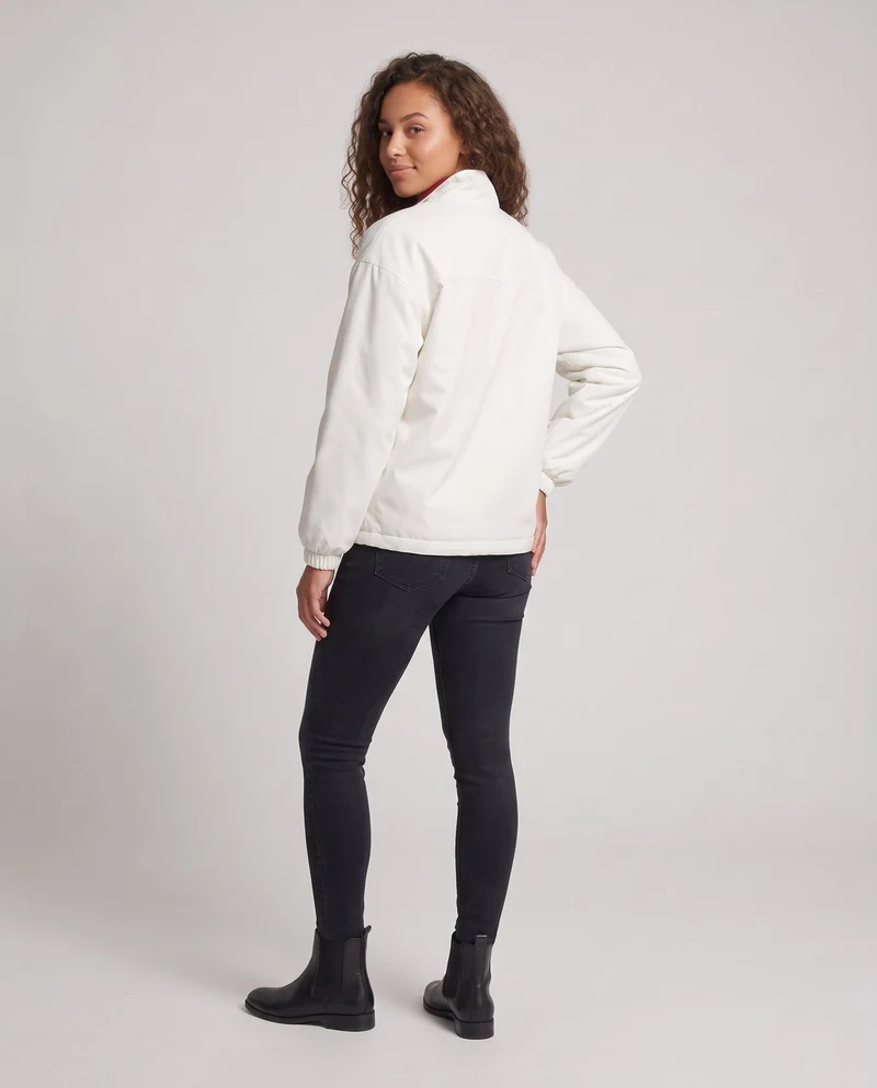 Unisex Wendewindjacke mit hochschließendem Kragen, Reißverschluss & elastischen Bündchen