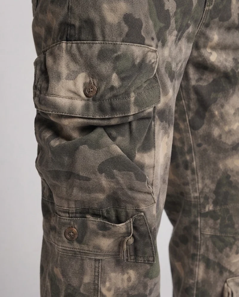 Herren stilvolle Camouflage Cargo-Hosen Nord Taschen