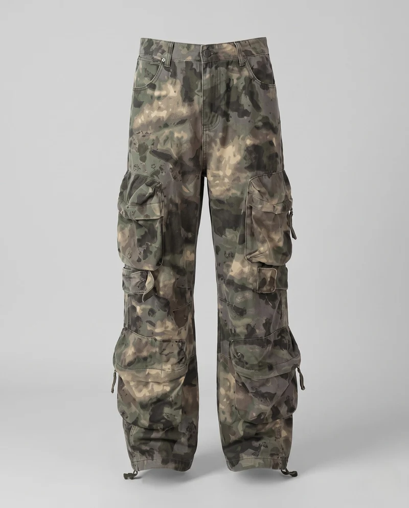 Herren stilvolle Camouflage Cargo-Hosen Nord Taschen