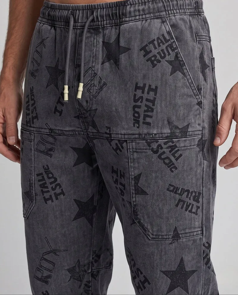 Herrenmode Cargo-Hose mit elastischem Bund und modernen Drucken Nord Taschen