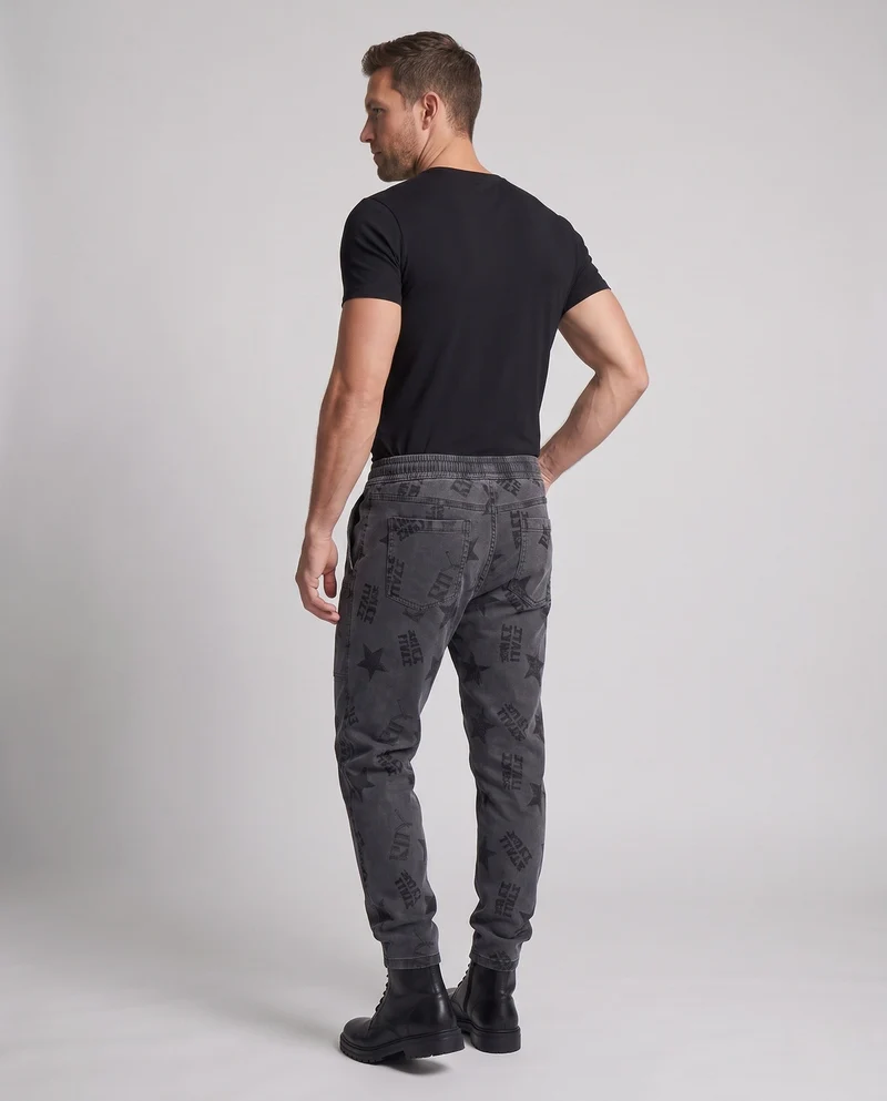 Herrenmode Cargo-Hose mit elastischem Bund und modernen Drucken Nord Taschen