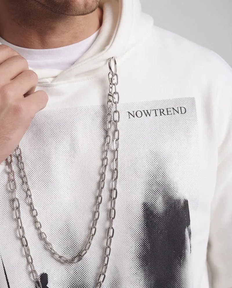 Herrenmode Hoodie mit kreativem Druck Nord Taschen