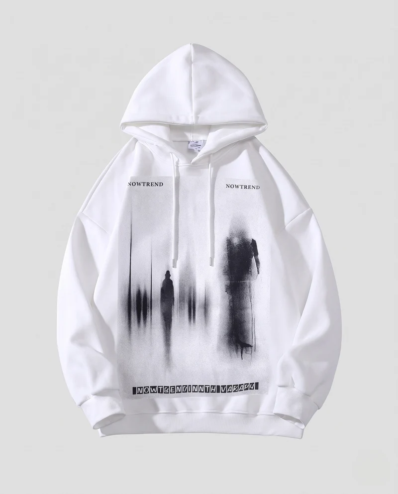 Herrenmode Hoodie mit kreativem Druck Nord Taschen