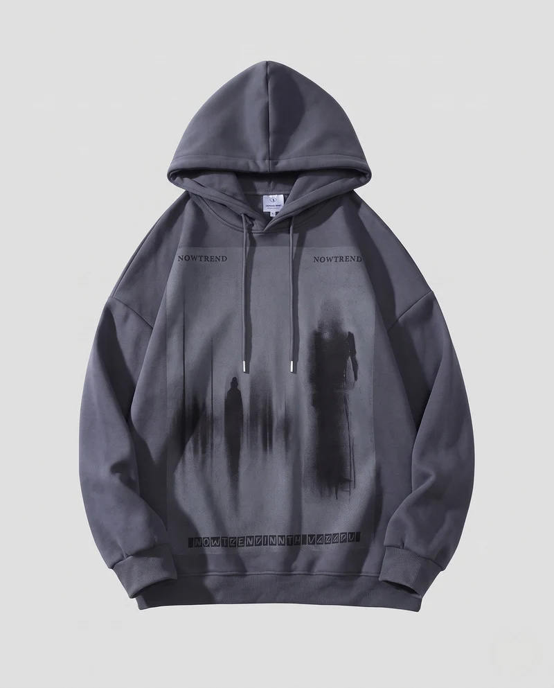 Herrenmode Hoodie mit kreativem Druck Nord Taschen
