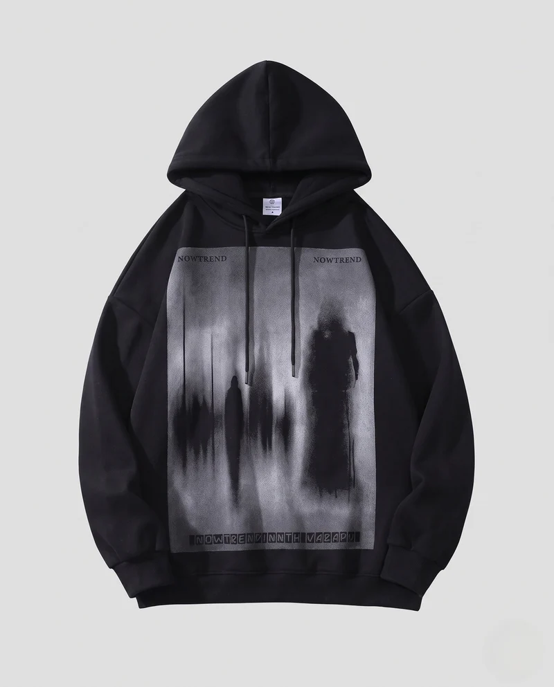 Herrenmode Hoodie mit kreativem Druck Nord Taschen