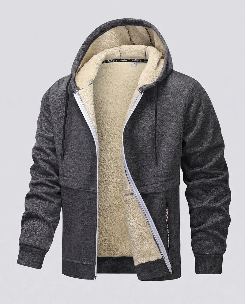 Damen Kuschelige Kapuzenjacke Nord Taschen