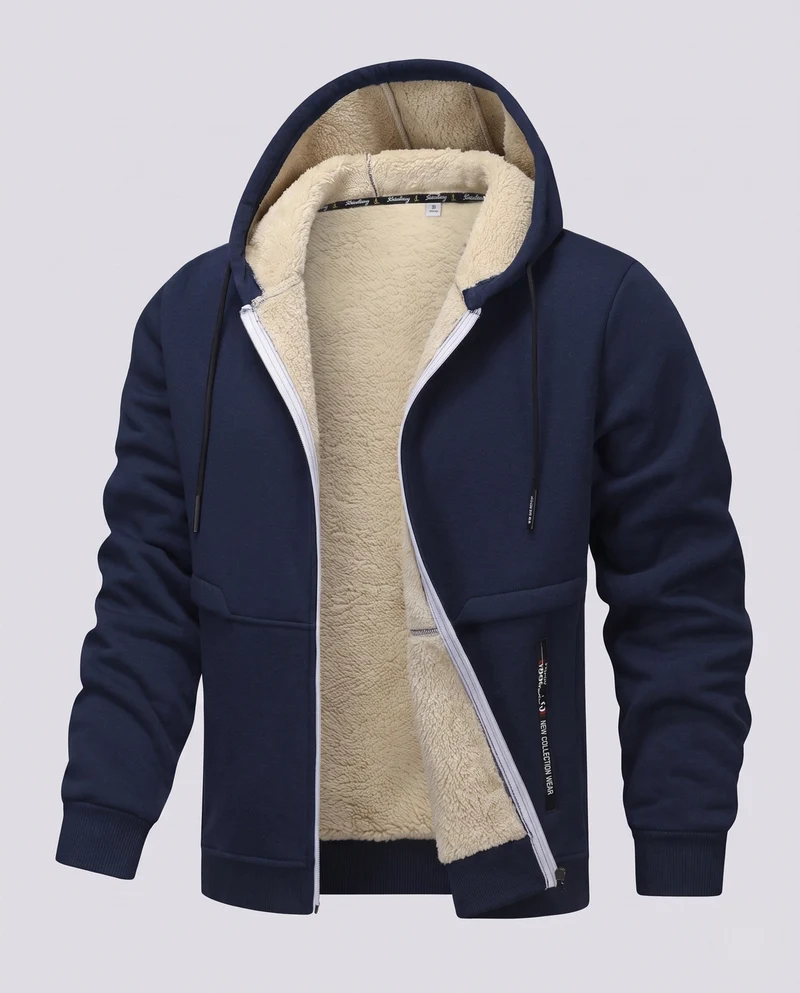 Damen Kuschelige Kapuzenjacke Nord Taschen
