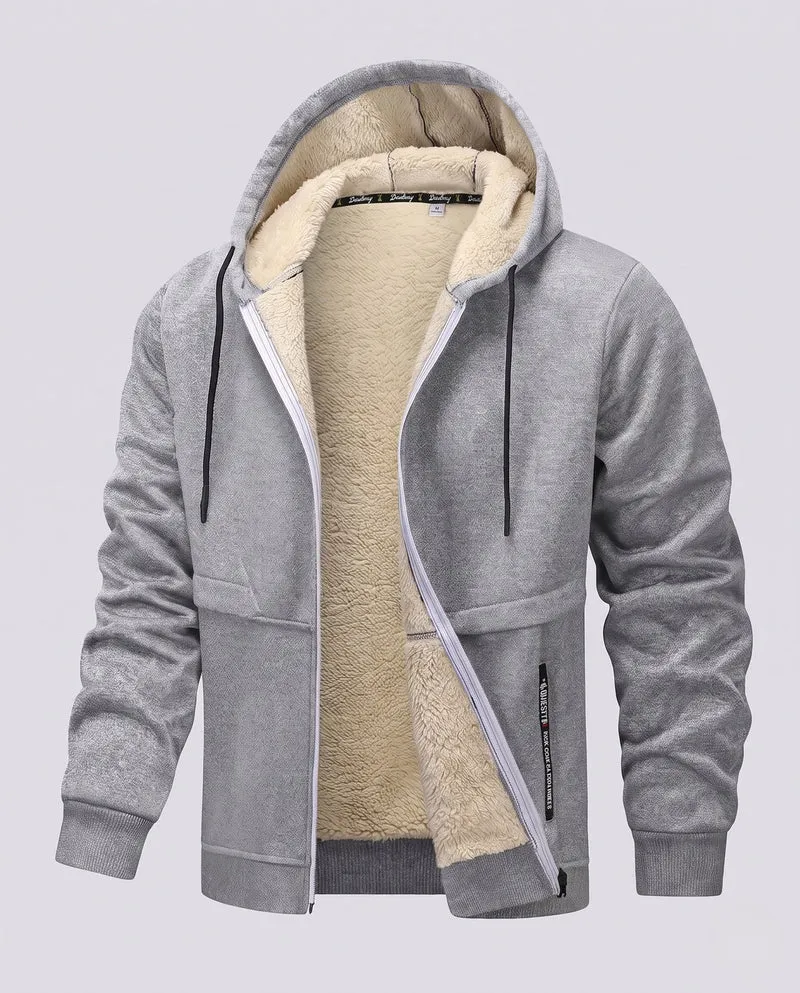 Damen Kuschelige Kapuzenjacke Nord Taschen