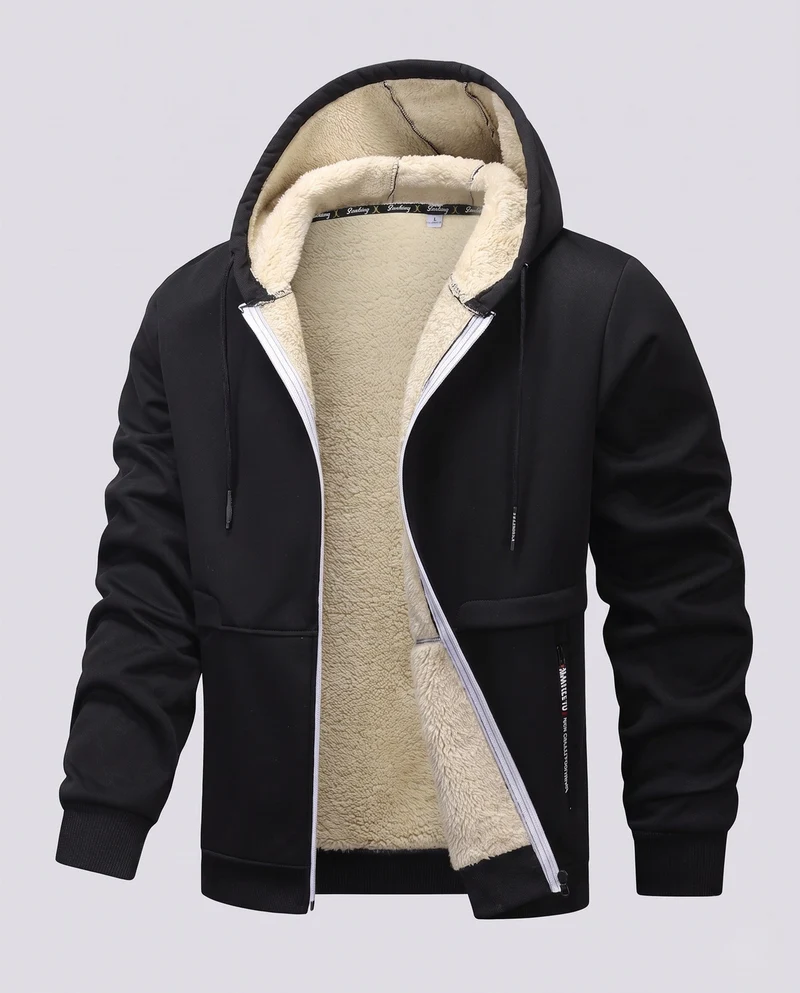 Damen Kuschelige Kapuzenjacke Nord Taschen