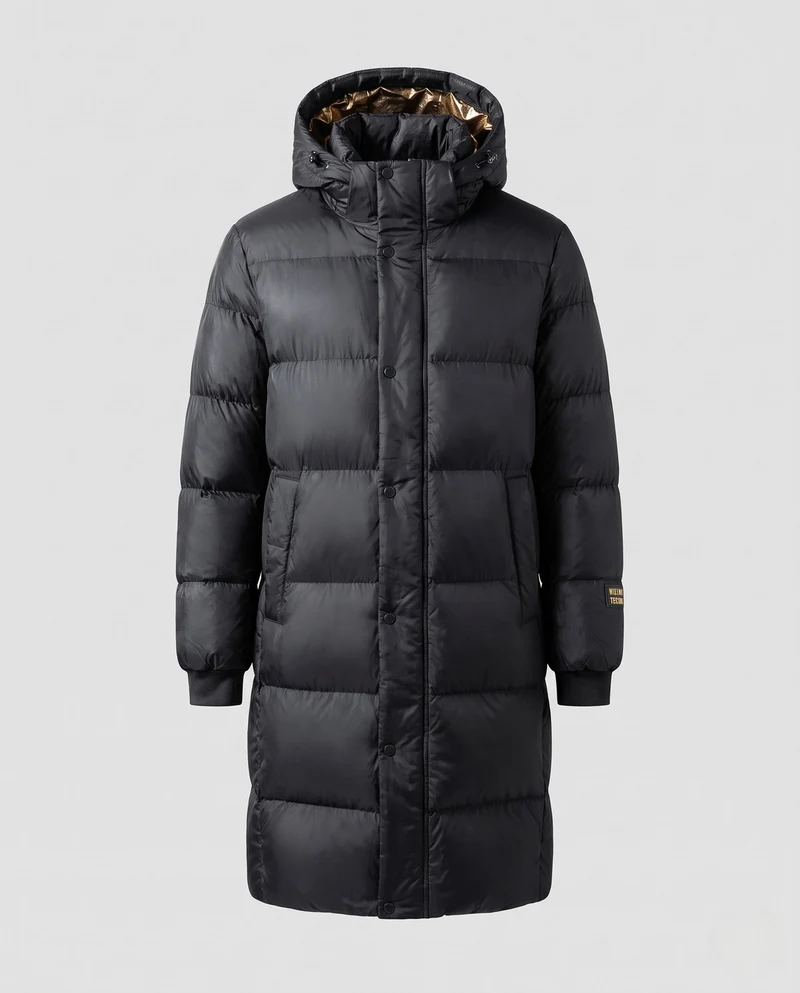 Damen Lange Winterdaunenjacke Nord Taschen