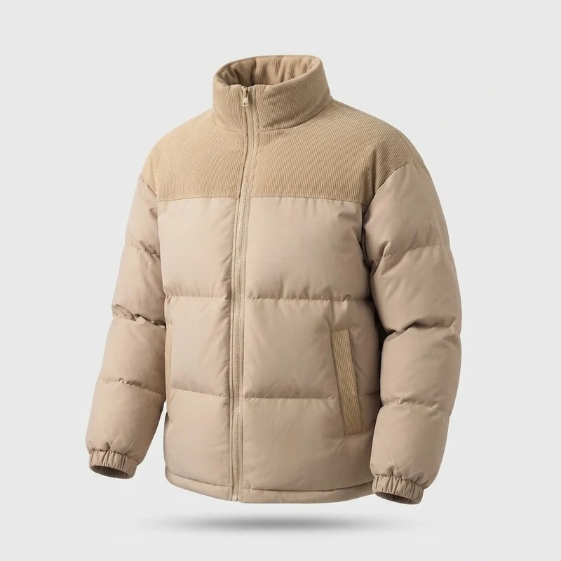 Damen Modische Daunenjacke mit hohem Kragen Nord Taschen