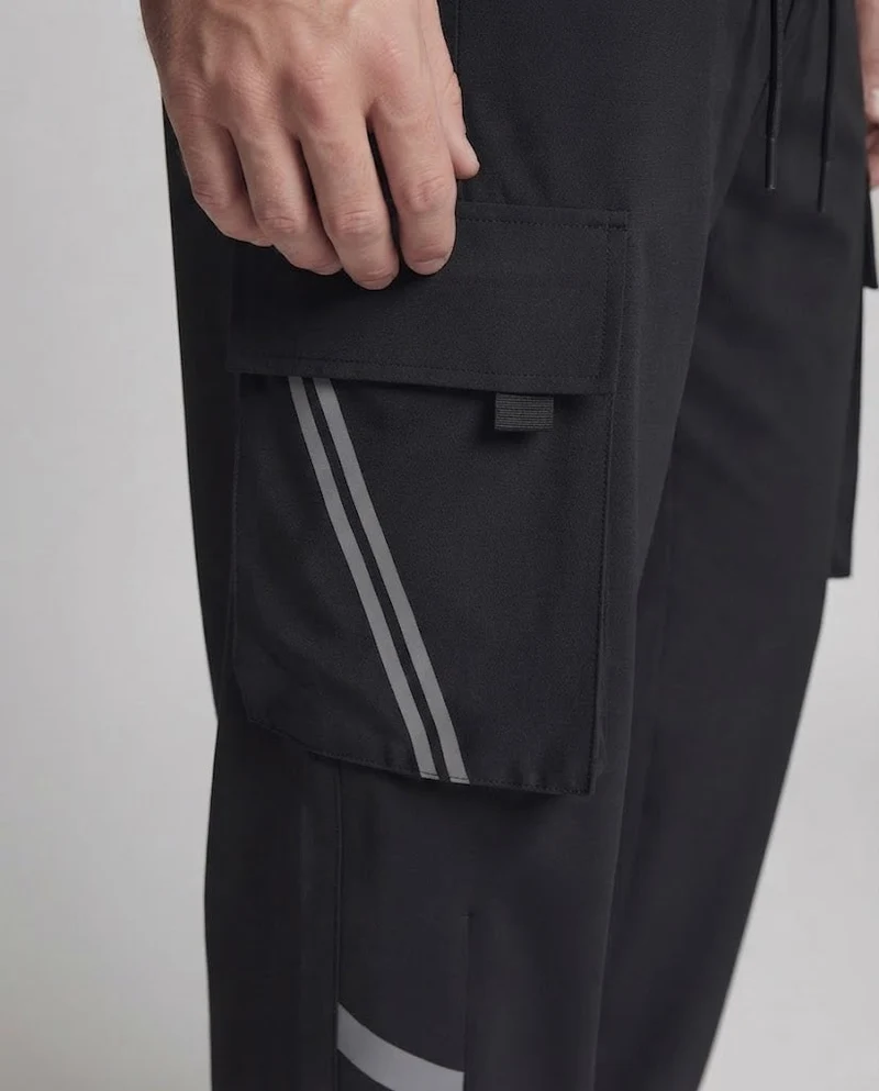 Herren Bunte Cargo-Hose mit breitem Schnitt Nord Taschen