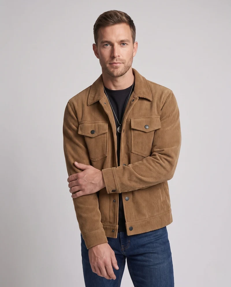 Herren Cordjacke Nord Taschen