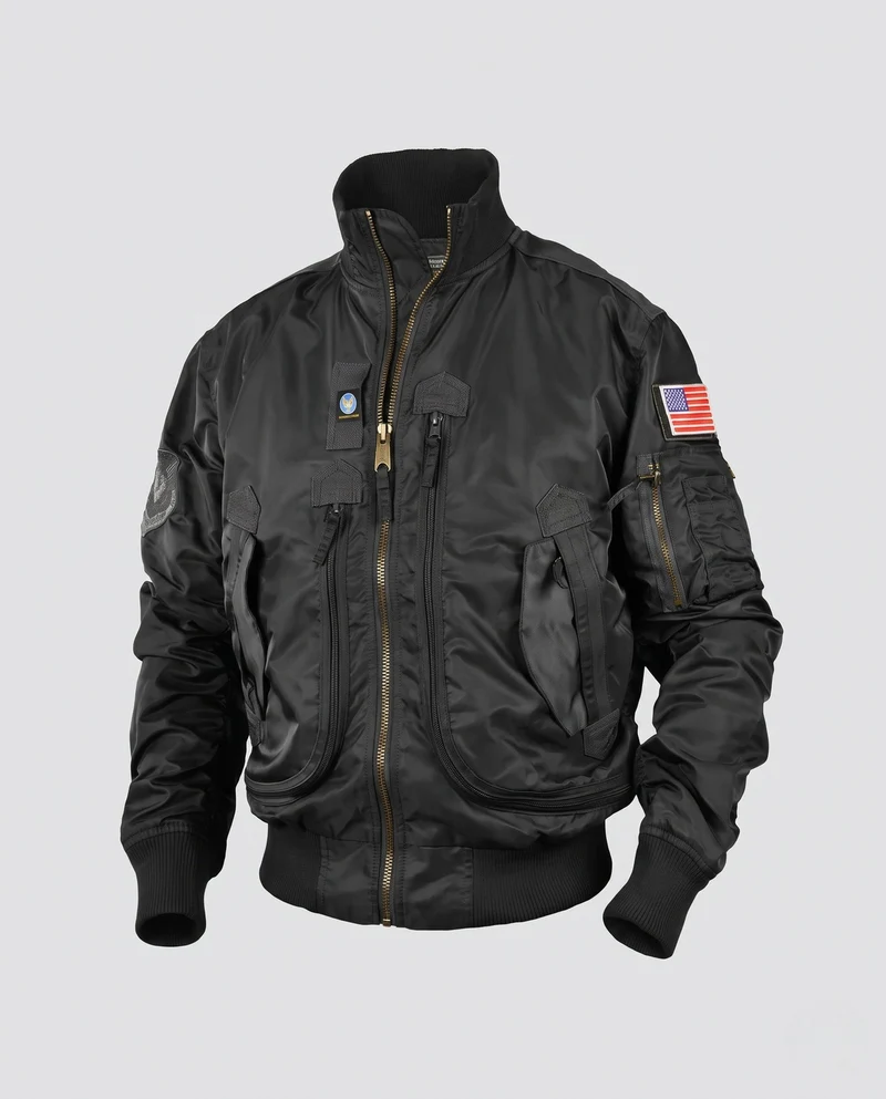 Herren Modische Pilotjacke mit Taschen Nord Taschen