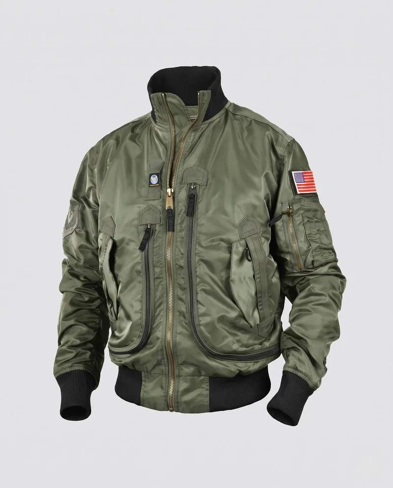 Herren Modische Pilotjacke mit Taschen Nord Taschen