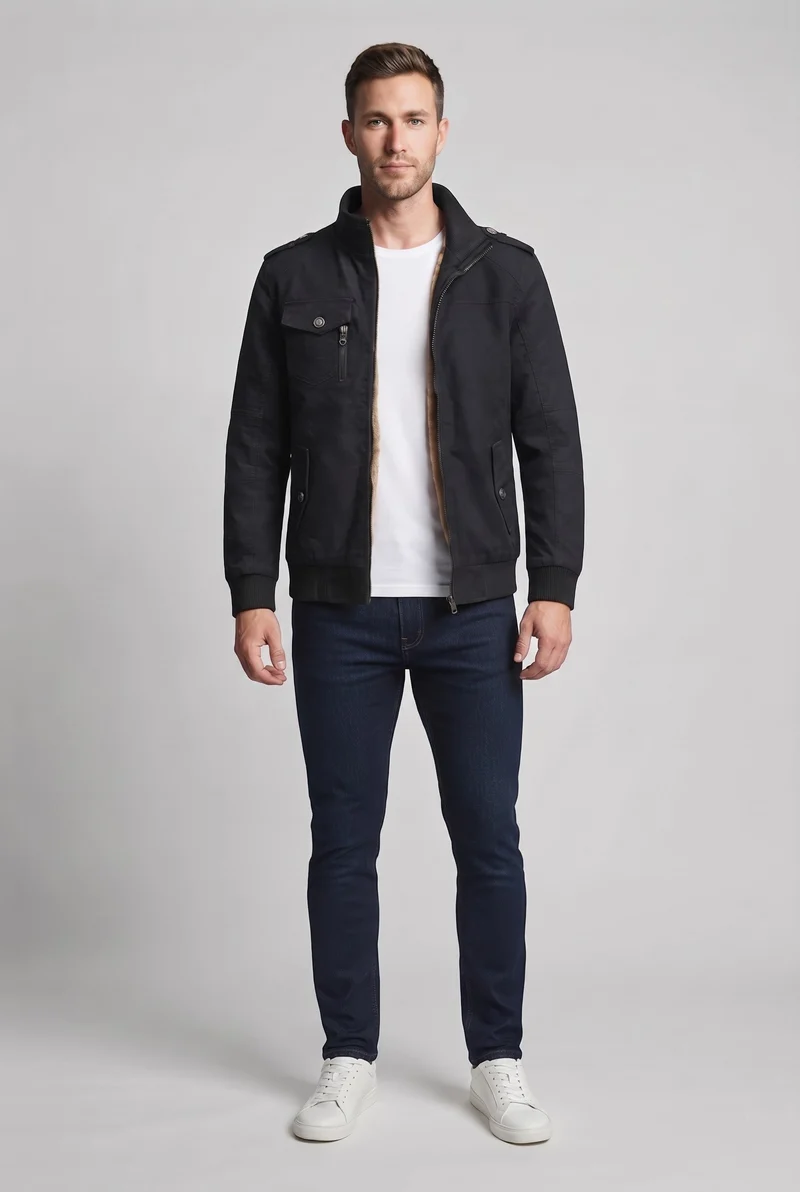 Herren Modische Übergangsjacke Nord Taschen