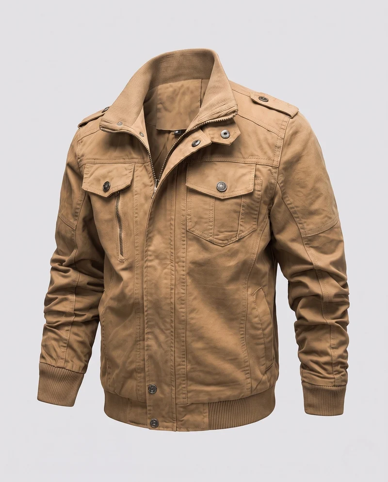 Herren Modische Utility-Jacke mit mehreren Taschen Nord Taschen 1788278683