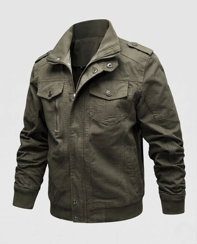 Herren Modische Utility-Jacke mit mehreren Taschen Nord Taschen