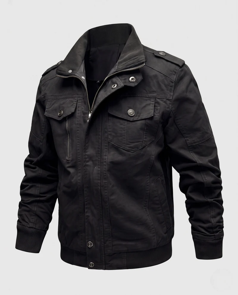 Herren Modische Utility-Jacke mit mehreren Taschen Nord Taschen