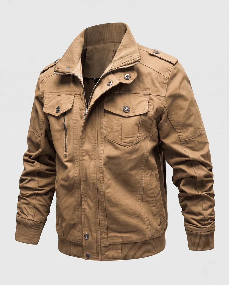 Herren Modische Utility-Jacke mit mehreren Taschen Nord Taschen