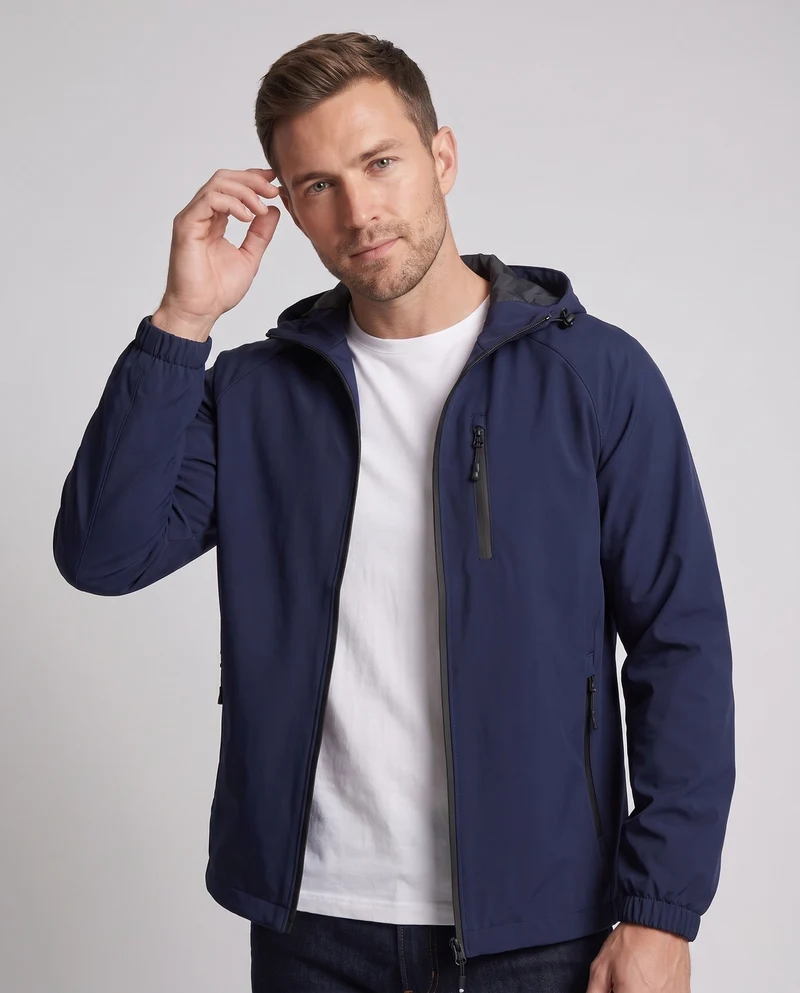 Herren Leichte Outdoor-Jacke mit verstellbarem Kapuzenverschluss Nord Taschen