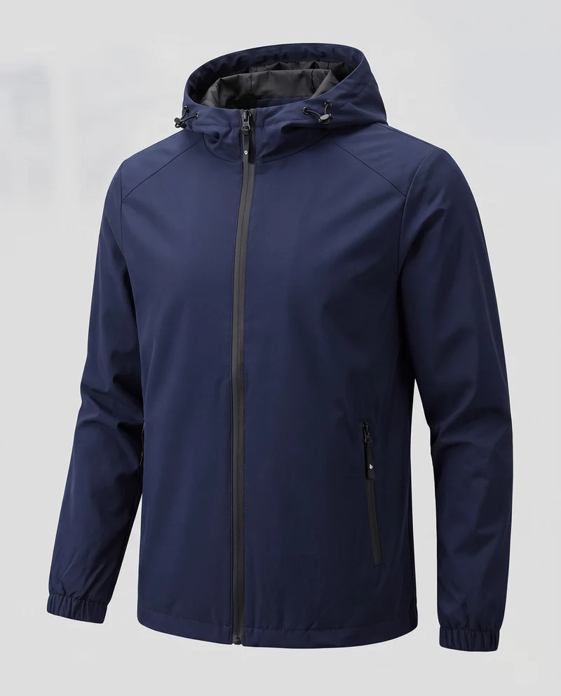 Herren Leichte Outdoor-Jacke mit verstellbarem Kapuzenverschluss Nord Taschen