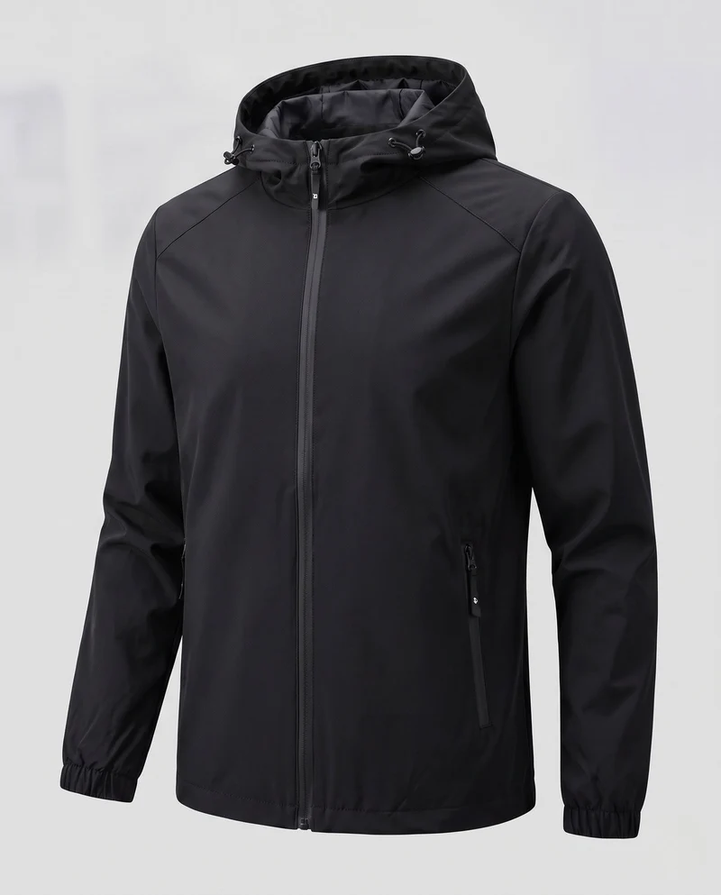 Herren Leichte Outdoor-Jacke mit verstellbarem Kapuzenverschluss Nord Taschen