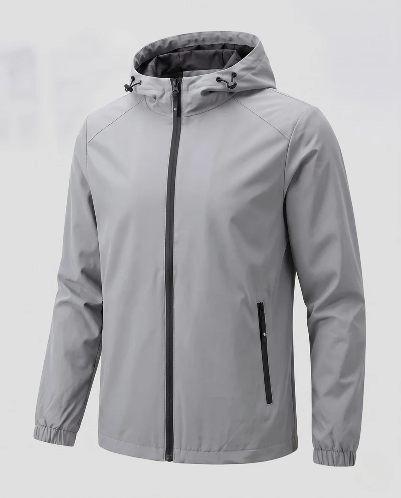 Herren Leichte Outdoor-Jacke mit verstellbarem Kapuzenverschluss Nord Taschen