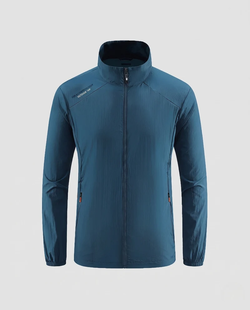 Herren Leichte Outdoorjacke mit hohem Kragen Nord Taschen