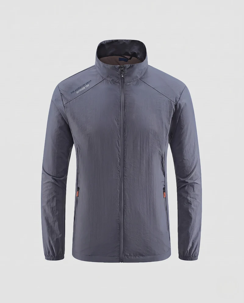 Herren Leichte Outdoorjacke mit hohem Kragen Nord Taschen